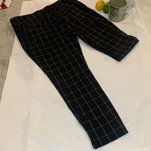 Black and mauve stretch pants